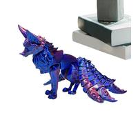 impreso en 3D - de colección posable con nueve colas, juguete antiestrés, decoración de articulado, modelo Animal Fidget posable | Juguete de colección creativo para