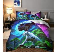 Impreso En 3D Pantera Negra Juego De Cama De con Cierre De Cremallera Funda De Almohada Funda De Edredón Microfibra King（220x240cm）