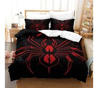 Impreso En 3D Spider Juego De Cama De con Cierre De Cremallera Funda De Almohada Funda De Edredón Microfibra Single（140x200cm）