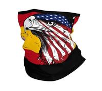 Impreso Polainas de Cuello,Águila de la Bandera española de América y España,Sombreros Elástico Calentador de Cuello para Mujer Hombre Deportes 26X30cm