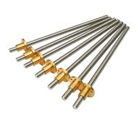 Impresora 3D Con Tornillo De Avance T12, Avance De 2 Mm-20Mm, Longitud De 100Mm A 1000Mm, Varilla De Tornillo De Acero Inoxidable Con Tuerca De Cobre, 1 Unidad(Pitch 2mm lead 14mm,400mm with Nut)