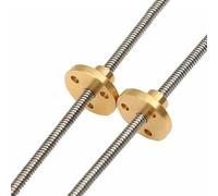 Impresora 3D Con Tornillo De Avance T4, Paso De 4 Mm, Avance De 1 Mm, Longitud De 1 Mm, Tornillo Trapezoidal De Acero Inoxidable 304 De 100 Mm A 600 Mm Con Tuerca De Cobre(400mm)