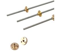 Impresora 3D con tornillo de avance T4, rosca de 4 mm, avance de 2 mm, 100 mm, 150/200/300/500/550 mm, varilla trapezoidal de acero inoxidable con tuerca de cobre, 1 unidad(550mm)