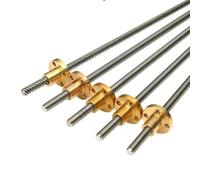 Impresora 3D Con Tornillo De Avance T6, Paso De 6 Mm, Avance De 1 Mm, Longitud De 1 Mm, Tornillo Trapezoidal De Acero Inoxidable 304 De 100 Mm A 600 Mm Con Tuerca De Cobre(400mm)