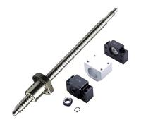 Impresora 3D de husillo de bolas de máquina herram SFU1605 Set 250mm 300mm 350 400 450 500 550 600 650 700 750 800mm máquina de extremo de husillo de bolas + carcasa de tuerca de bola + acoplador + BK