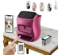 Impresora 3D Inteligente de Uñas, Todo-en-Uno con Impresión Rápida y Secado UV, Pantalla Táctil 5" y App para Diseños Personalizados (Fotos/Mascotas), Portátil para Uso en Casa y Salón(Purple)