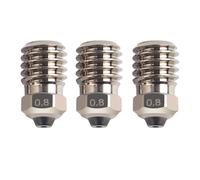 Impresora 3D Kit de boquilla de acero endurecido Boquilla de extrusora Ni resistente a alta temperatura para 3 paquete (0.8 mm)