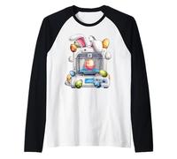 Impresora 3D Máquina Impresora 3D Huevos Conejo de Pascua Orejas de Conejo Camiseta Manga Raglan