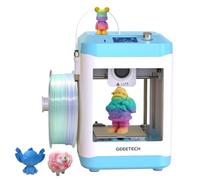 Impresora 3D para niños y principiantes, mini impresoras 3D Geeetech con nivelación automática, alta velocidad y fuente totalmente abierta, extrusora de accionamiento directo totalmente montada, para