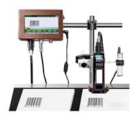 Impresora automática de inyección de tinta para codificación de línea de producción, pantalla táctil de fecha y máquina de etiquetado de códigos de barras