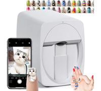 Impresora de arte de uñas, máquina de impresión de uñas automática inteligente 3D, compatible con WiFi/DIY/USB, 30 segundos, máquina de pintura de uñas portátil multifunción para niños/estudio de uñas