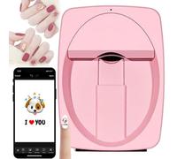 Impresora de Arte de uñas móvil, Impresora de Arte de uñas Inteligente Digital móvil, máquina de Pintura de uñas automática Inteligente 3D(Pink)