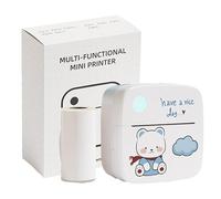 Impresora de bolsillo | Label Maker Printers with 1 Roll Paper | Compact Inkless Printers with Silicone Cover for Photo Printing, Barcode, Pictures, Photos, Clear Label