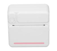 Impresora de Bolsillo, Mini Impresora Térmica Inalámbrica, Impresión HD Sin Tinta, Multifuncional, con 1 Rollo de Papel para Fotos (Blanco y Rosa)