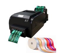 Impresora de cinta de raso de cuatro filas, impresora de cinta digital, impresora de etiquetas, máquina de impresión con estampado de láminas para envolver regalos, compatible con más de 50 idiomas