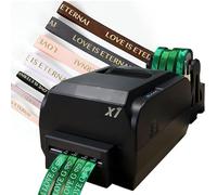 Impresora de Cintas Digital 200 dpi - Máquina de Impresión de Cintas Satinadas con Soporte, Impresora de Etiquetas Térmica de 150 mm/s y Estampado en Foil, Compatible con 50 ID Quadruple-Row Printing