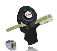 Impresora de Etiquetas 3d Mini, Haga Clic en Pequeña Máquina de Letras DIY en Relieve con Placa de Letras y Cinta de Corte de Impresora de Dos Volúmenes