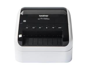Impresora de Etiquetas Brother QL-1110NWBC/ Térmica/ Ancho etiqueta 103mm/ USB-WIFI-Bluetooth-Ethernet/ Blanca y Negra