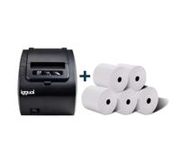Impresora de etiquetas iggual TP8002 Kit térmica 80 mm 260 mm/s Ethernet USB 5 rollos