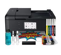 Impresora de imagen para decoración de tartas, cartuchos de tinta para pasteles, 50 hojas de oblea, marcadores de colores comestibles y kit de limpieza de cabezales de impresión