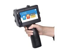 Impresora de inyección de tinta automática de mano, máquina de codificación de bolsas de embalaje de bolsas de cartón de madera con fecha, pantalla táctil de fuente grande 25,4 Secado rápido para etiq