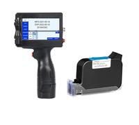 Impresora de inyección de tinta de etiquetas portátil, inteligente, fecha de producción, código QR, compatible con varios idiomas sin decoloración para texto, código de barras, fecha, hora, etc.(Print