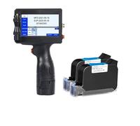 Impresora de inyección de tinta de etiquetas portátil, inteligente, fecha de producción, código QR, compatible con varios idiomas sin decoloración para texto, código de barras, fecha, hora, etc.(Print