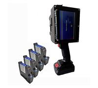 Impresora de inyección de tinta de mano 5 CM 16 Language Handheld TIJ Máquina de impresión Fecha de variable Número de serie Logo Portátil Pandheld Inkjet Impresora No es fácil de desvanecer(1SET with