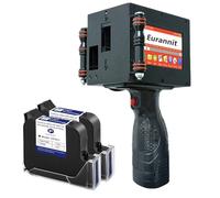 Impresora de inyección de tinta de mano de doble boquilla E50, altura de impresión de 50,8 mm, compatible con impresión de 2 colores, con pantalla táctil de 4.3 pulgadas y 2 máquinas de codificación