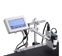 Impresora de inyección de Tinta Industrial en línea, codificador por lotes Codificación automática Código de inyección de Tinta Código de Barras (12.7mm)