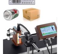 Impresora de inyección de tinta industrial, máquina automática de codificación de inyección de tinta de secado rápido para imprimir texto, números, fabricación y fechas de caducidad, 25,4 mm de ancho