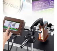 Impresora De Inyección De Tinta Industrial, Máquina Codificadora Automática, Máquina Codificadora De Fecha Para Cajas De Cartón, Botellas De Vidrio, Bolsas De Plástico, Botellas Pet 12.7mmWidth-Black