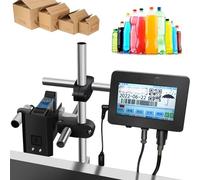 Impresora de inyección de tinta industrial, máquina de codificación en línea, máquina automática de codificación de inyección de tinta con pantalla táctil HD, datos variables, codificación de fecha y