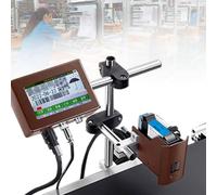 Impresora de inyección de tinta industrial para línea de producción, máquina automática de codificación y marcado, ancho de impresión de 25,4 mm, pantalla táctil
