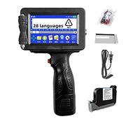 Impresora de inyección de tinta portátil, 25 idiomas 12,7mm QR Bar código de lote fecha número Logo plástico madera Metal Jet TIJ secado rápido inyección de tinta portátil impresora de mano para la in