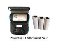 Impresora de inyección de tinta portátil DC 5V USB 3 "80mm Mini Impresora térmica inalámbrica de recibos Impresora portátil Bluetooth Soporte PC Impresora Papel Impresora Contador/Número de lote/Codif