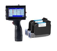 Impresora De InyeccióN De Tinta PortáTil, Impresora de inyección de tinta portátil de 12,7 mm, lote de etiquetas portátil, bolsa de embalaje de código QR, impresora de botellas de plástico, tinta de s