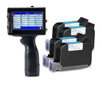 Impresora De InyeccióN De Tinta PortáTil, Impresora de inyección de tinta portátil de 12,7 mm, lote de etiquetas portátil, bolsa de embalaje de código QR, impresora de botellas de plástico, tinta de s