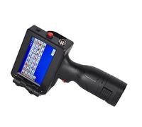 Impresora de inyección de tinta portátil Máquina de codificación de mano de 12,7 mm, multilingüe portátil, inyección de tinta inteligente con pantalla táctil de código de barras/código QR Contador/Núm