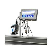 Impresora de inyección de tinta térmica industrial en línea de 12,7/25,4 mm, codificadora de texto, código de barras, número de lote, logotipo y fecha. Impresión multiformato(12.7mm with 1 ink)