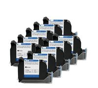 Impresora de inyección de tinta térmica portátil de 12,7mm, cartucho de tinta solvente de secado rápido, impresora portátil sin cifrar, tinta negra para texto, código de barras, fecha, hora, etc.(10PC