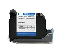 Impresora de inyección de tinta térmica portátil de 12,7mm, cartucho de tinta solvente de secado rápido, impresora portátil sin cifrar, tinta negra Secado rápido para etiquetado y codificación(1PC)