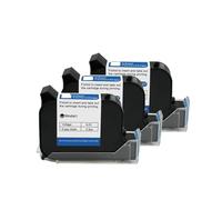 Impresora de inyección de tinta térmica portátil de 12,7mm, cartucho de tinta solvente de secado rápido, impresora portátil sin cifrar, tinta negra para texto, código de barras, fecha, hora, etc.(3PCS