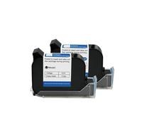 Impresora de inyección de tinta térmica portátil de 12,7mm, cartucho de tinta solvente de secado rápido, impresora portátil sin cifrar, tinta negra para texto, código de barras, fecha, hora, etc.(2PCS