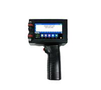 Impresora de inyección de tinta térmica portátil de 12,7mm, máquina de codificación de etiquetas de fecha con logotipo, contador de código de barras QR no cifrado Secado rápido para etiquetado y codif