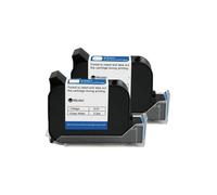 Impresora de inyección de tinta térmica portátil de 25,4mm, cartucho de tinta solvente de secado rápido, impresora portátil sin cifrar, tinta negra Secado rápido para etiquetado y codificación(2PCS)