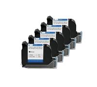 Impresora de inyección de tinta térmica portátil de 25,4mm, cartucho de tinta solvente de secado rápido, impresora portátil sin cifrar, tinta negra para texto, código de barras, fecha, hora, etc.(5PCS