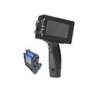 Impresora De Mano, Impresora de inyección de tinta de mano 12.7mm Mobile Portátil Mano Handheld InkJet Codificador de tinta solvente Impresora Imprima En Cualquier Momento(1SET with 2BLACK INK)