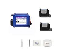 Impresora de Mano Portátil, Impresora de mano de 12,7 mm, pequeña máquina de codificación de inyección de tinta portátil, Mark Cap Text Mini 28 idiomas ,para Logotipo/Imagen/Código QR(Two sets ofblack