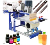 Impresora de pantalla cilíndrica manual para impresión de alta precisión en vasos de cerveza, botellas de cosméticos y bates de béisbol, ligera y multiusos